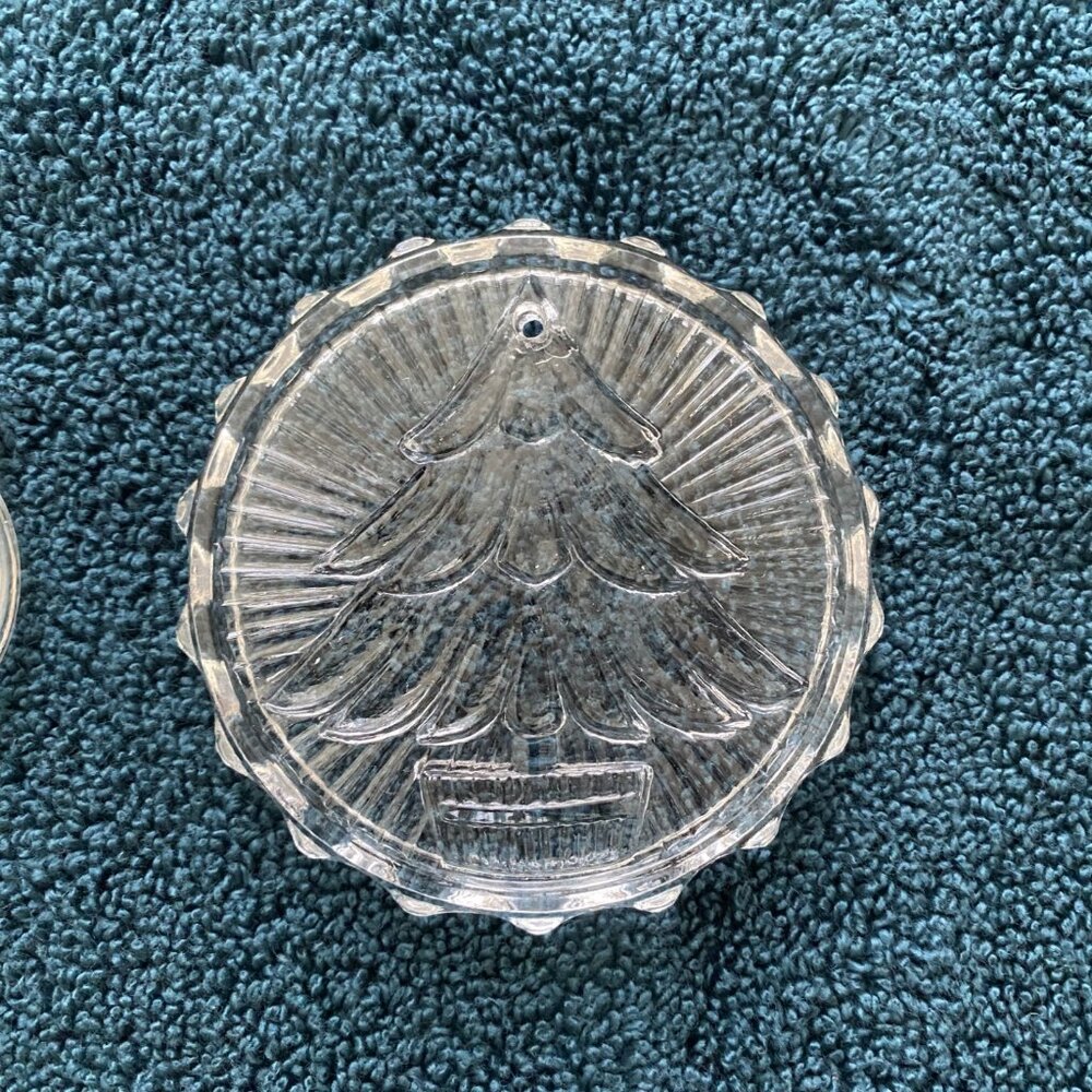 Fostoria Clear Glass Christmas Ornament- Christmas Tree